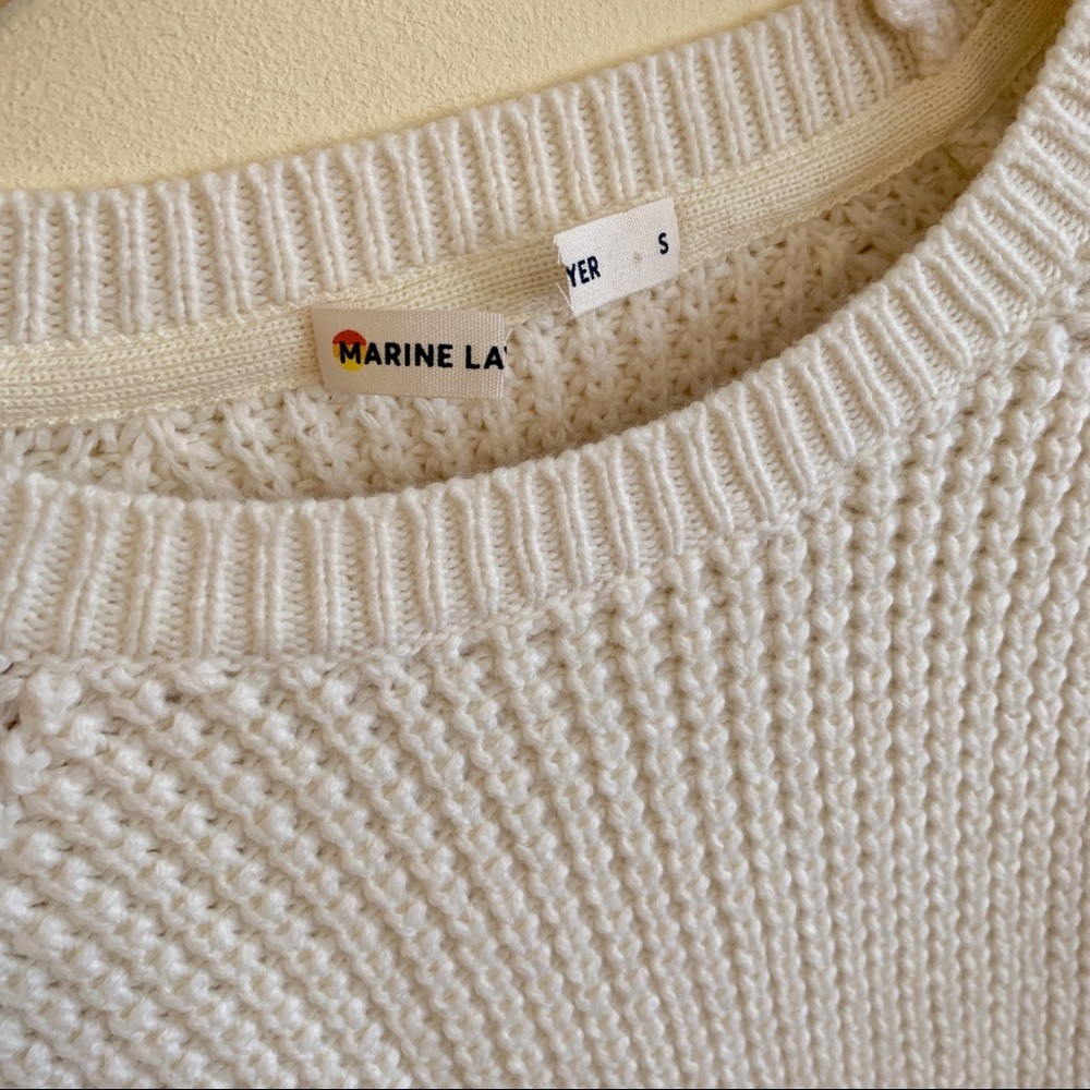 NEW Marine Layer Delaney Pullover Sweater White - Picture 3 of 8